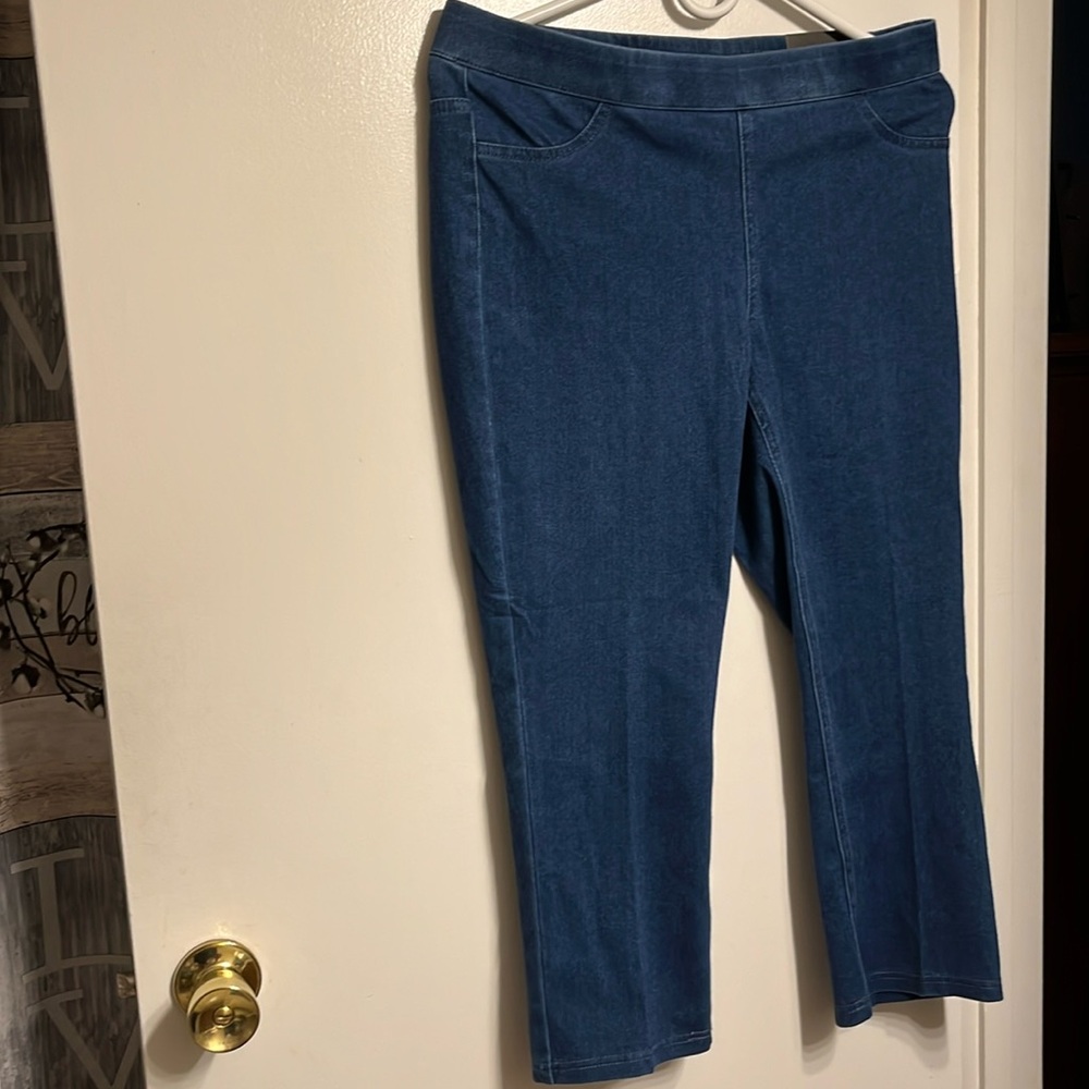 Size medium stretch Capri pants.  New.  Never worn